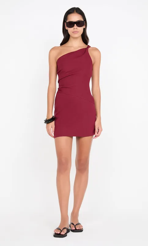 MELANIE ASYM MINI DRESS - PLUM sold by bec + bridge