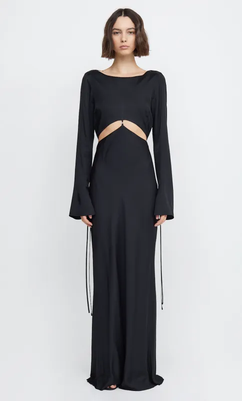 DIAMOND DAYS LONG SLEEVE MAXI DRESS - BLACK sold by bec + bridge