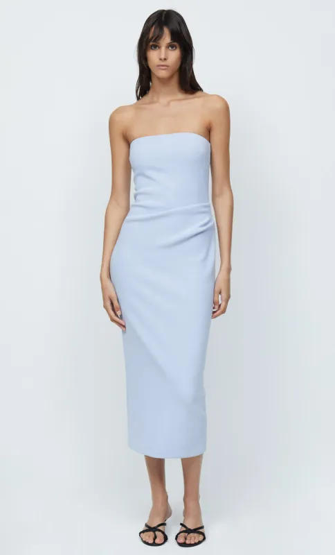 KARINA STRAPLESS MIDI DRESS - POWDER BLUE sold by bec + bridge