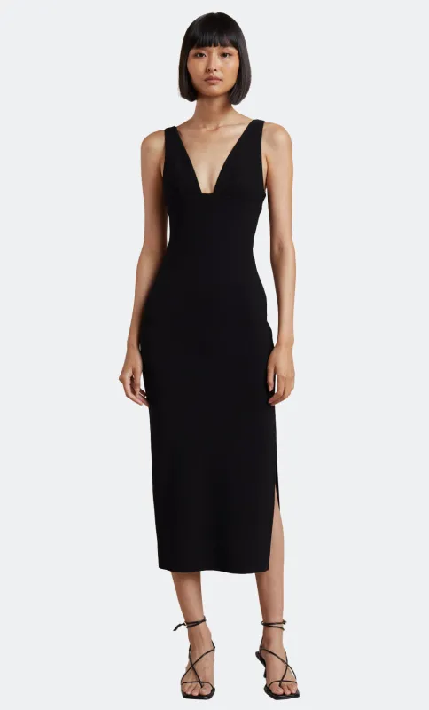 IRIS MIDI DRESS - BLACK sold by bec + bridge