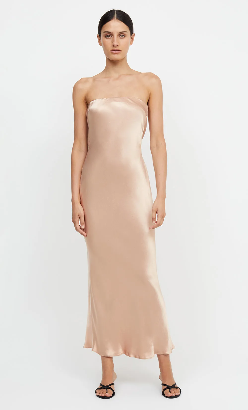 MOONDANCE STRAPLESS DRESS - ROSE GOLD sold by bec + bridge