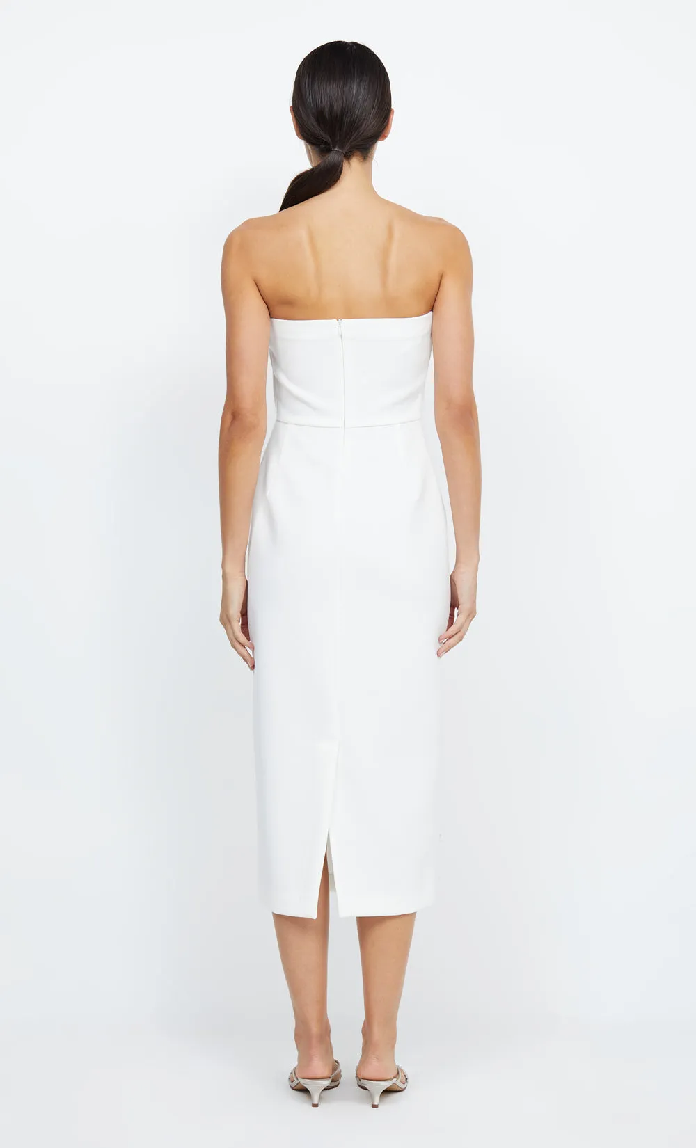 GRACE STRAPLESS MIDI DRESS - IVORY sold by bec + bridge product image thumbnail 5