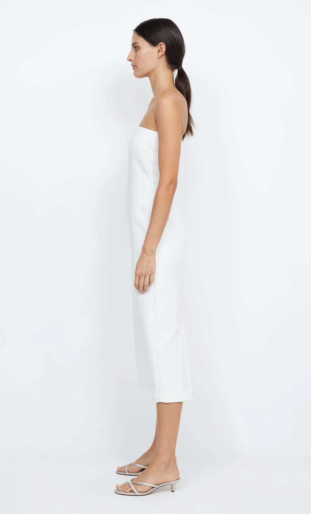 GRACE STRAPLESS MIDI DRESS - IVORY sold by bec + bridge product image thumbnail 4