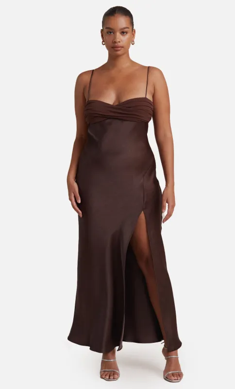 JULIETA MAXI DRESS - CHOCOLATE sold by bec + bridge