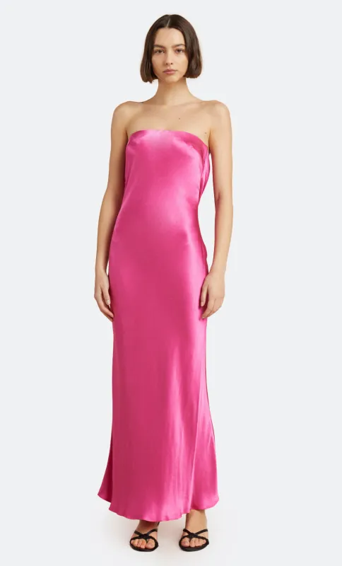 MOON DANCE STRAPLESS DRESS - DEEP PINK sold by bec + bridge