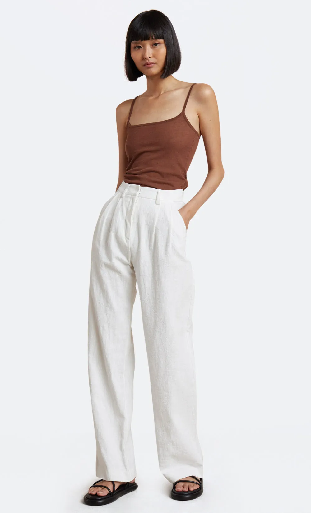 KNIT SINGLET - BROWN sold by bec + bridge