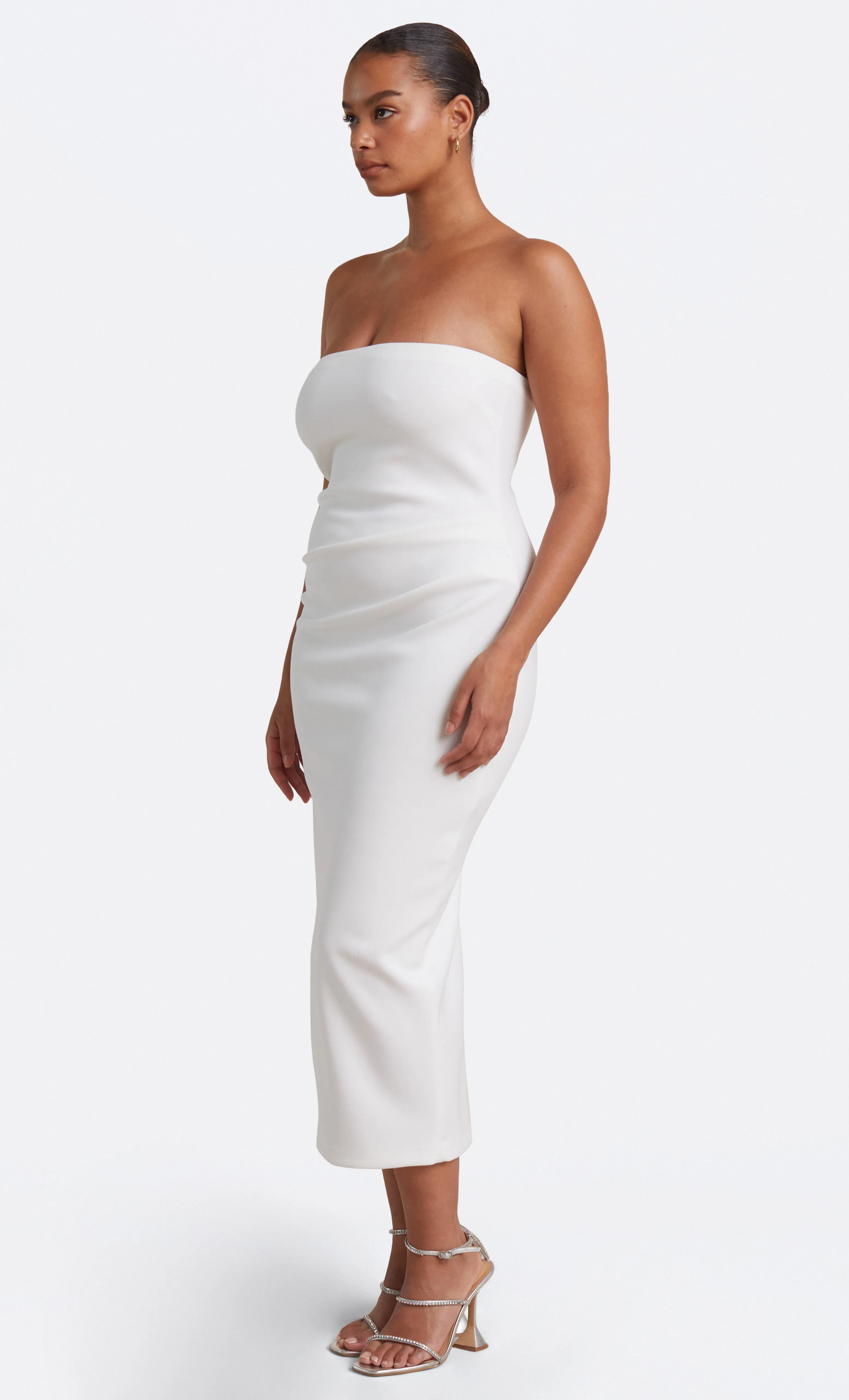 BE MINE STRAPLESS MIDI DRESS - IVORY sold by bec + bridge product image thumbnail 3