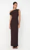 LEORA ASYM MAXI DRESS - DARK CHOCOLATE sold by bec + bridge