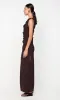 LEORA ASYM MAXI DRESS - DARK CHOCOLATE sold by bec + bridge