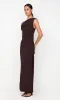 LEORA ASYM MAXI DRESS - DARK CHOCOLATE sold by bec + bridge