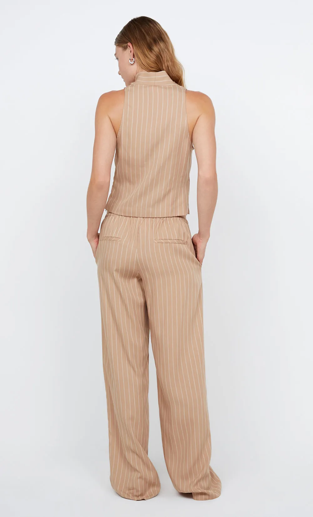ALMERIA WRAP TOP - CAMEL STRIPE sold by bec + bridge product image thumbnail 3