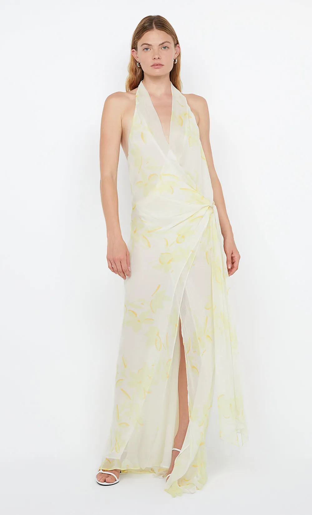 COLMAR WRAP MAXI DRESS - LEMON FLORAL sold by bec + bridge product image thumbnail 5