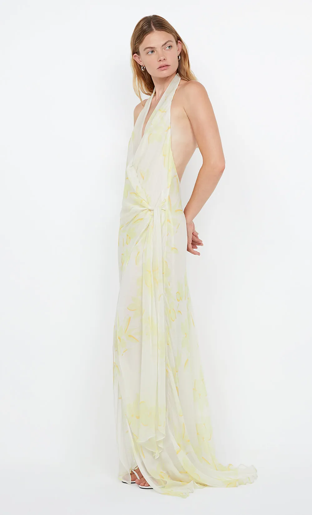 COLMAR WRAP MAXI DRESS - LEMON FLORAL sold by bec + bridge product image thumbnail 3