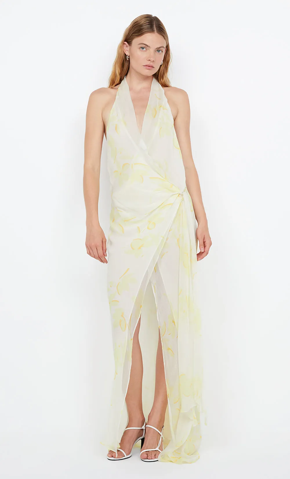 COLMAR WRAP MAXI DRESS - LEMON FLORAL sold by bec + bridge product image thumbnail 4