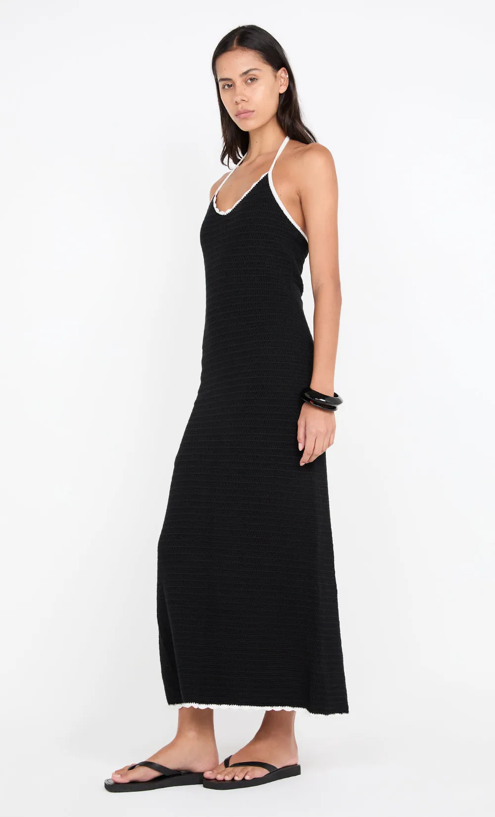 RAVYN HALTER MAXI DRESS - BLACK/WHITE sold by bec + bridge product image thumbnail 2