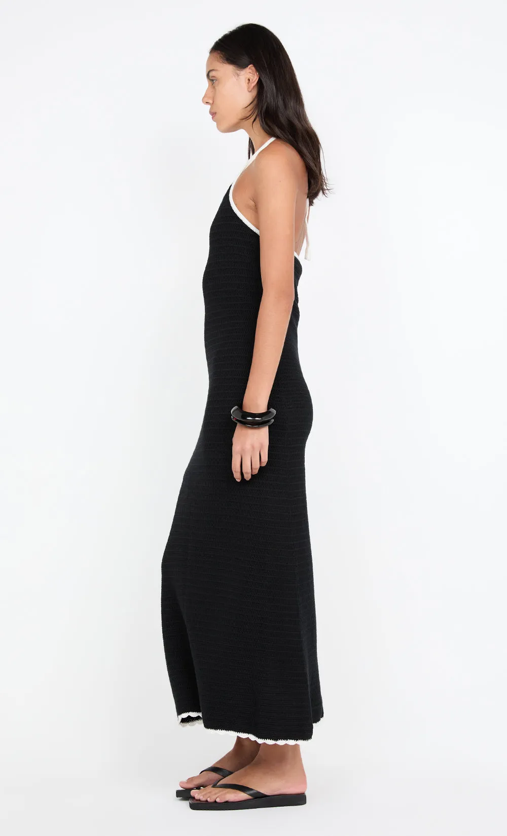 RAVYN HALTER MAXI DRESS - BLACK/WHITE sold by bec + bridge product image thumbnail 3