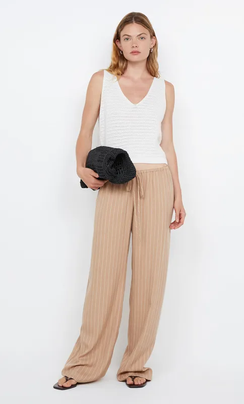 ALMERIA PANT - CAMEL STRIPE sold by bec + bridge