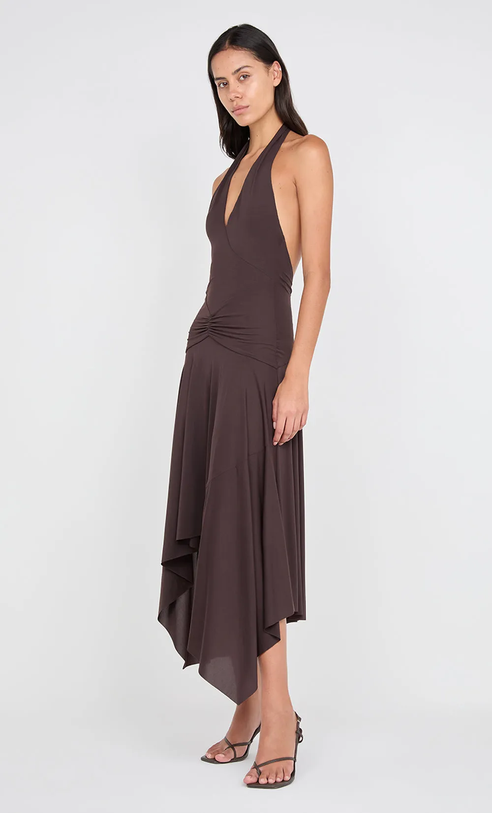 NESSIE HALTER DRESS - DARK CHOCOLATE sold by bec + bridge product image thumbnail 4