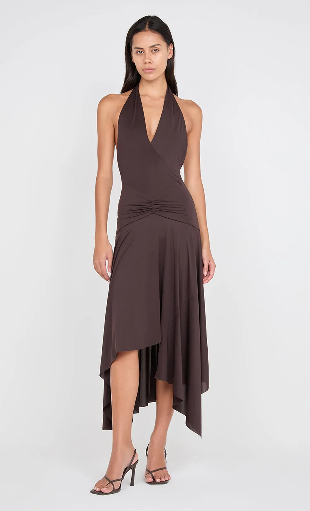 NESSIE HALTER DRESS - DARK CHOCOLATE sold by bec + bridge product image thumbnail 2