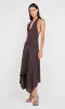NESSIE HALTER DRESS - DARK CHOCOLATE sold by bec + bridge