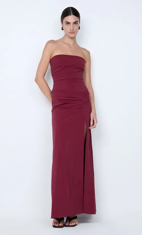 ANGELINA STRAPLESS MAXI DRESS - PLUM sold by bec + bridge