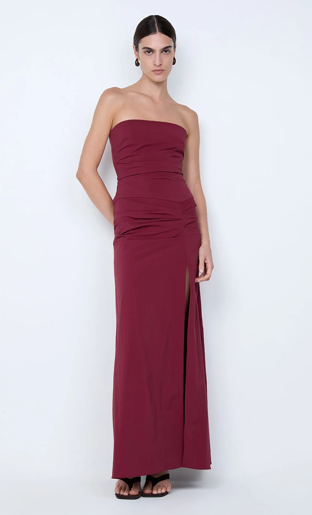 ANGELINA STRAPLESS MAXI DRESS - PLUM sold by bec + bridge