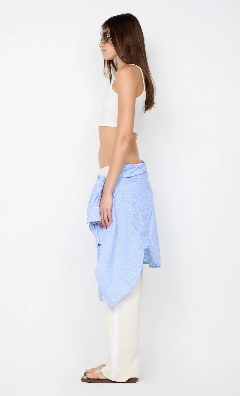 KODY CROPPED RIB TANK - IVORY sold by bec + bridge product image thumbnail 4