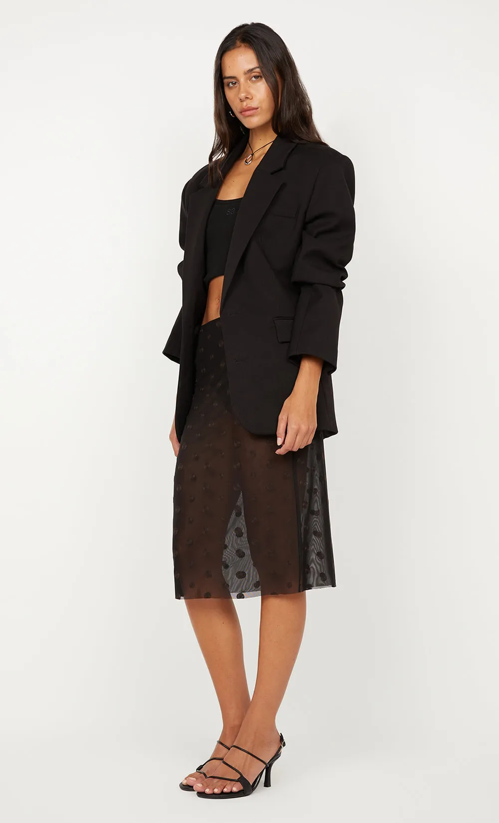 KARLA MIDI SKIRT - BLACK/CHOC SPOT sold by bec + bridge product image thumbnail 5