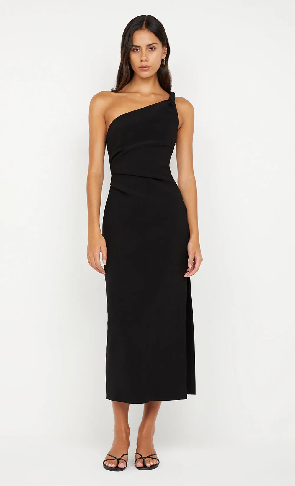 ARIVEN ASYM MIDI DRESS - BLACK sold by bec + bridge product image thumbnail 3