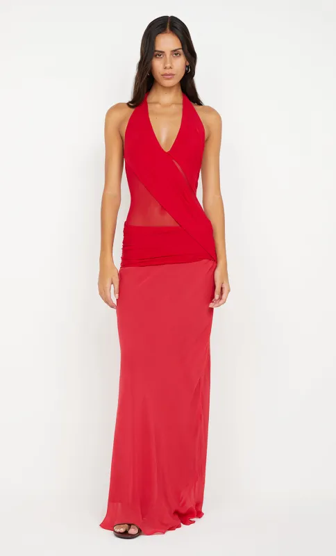 DEIJA HALTER MAXI DRESS - STRAWBERRY sold by bec + bridge