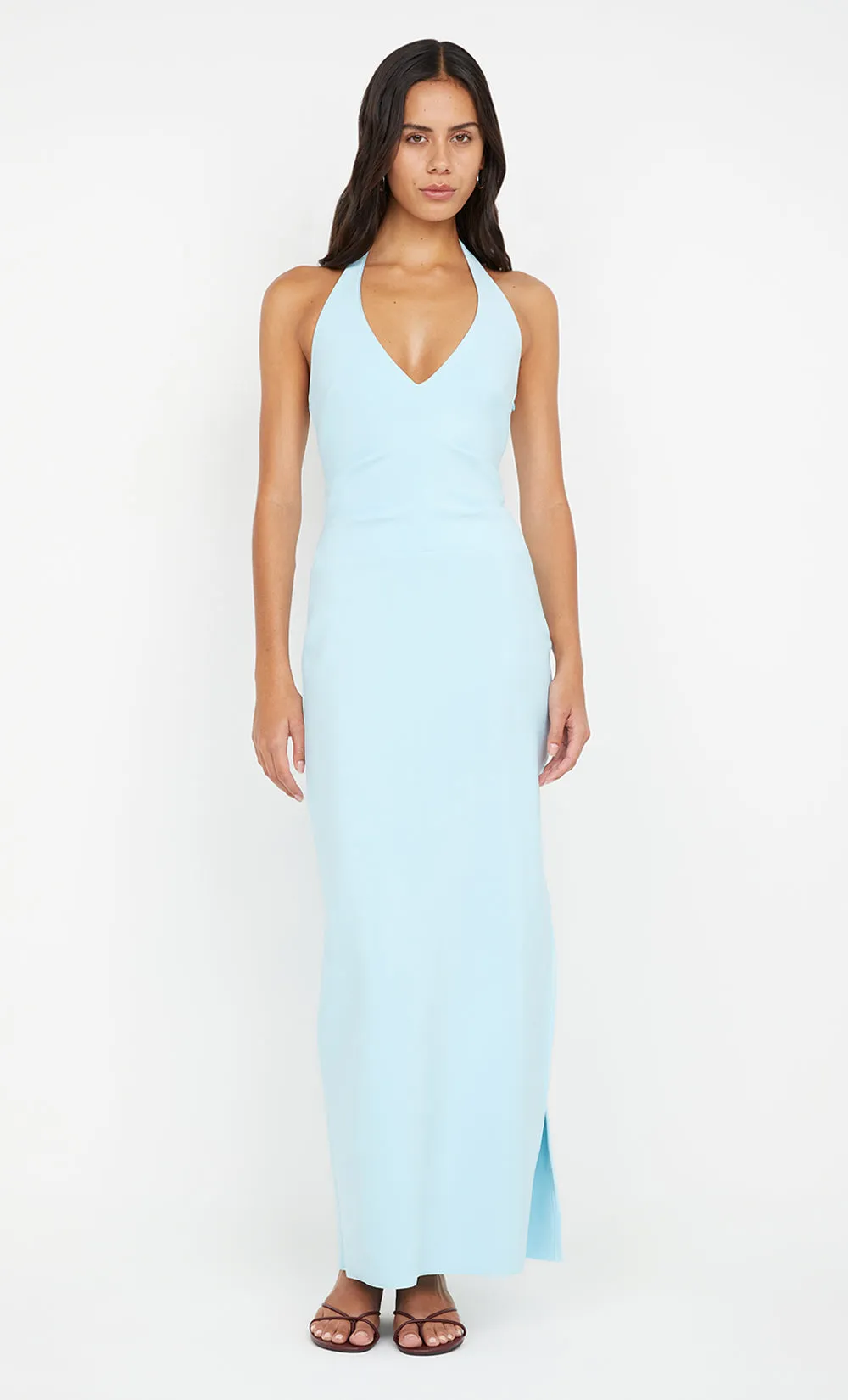 ARIVEN HALTER MAXI DRESS - SKY BLUE sold by bec + bridge