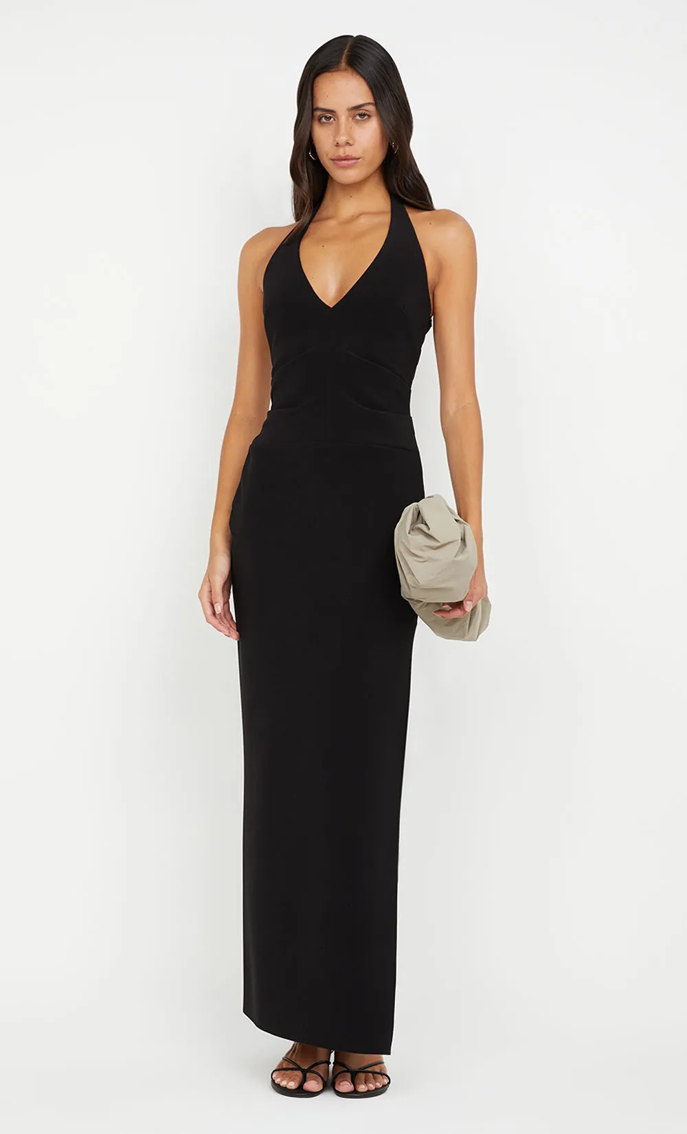 ARIVEN HALTER MAXI DRESS - BLACK sold by bec + bridge