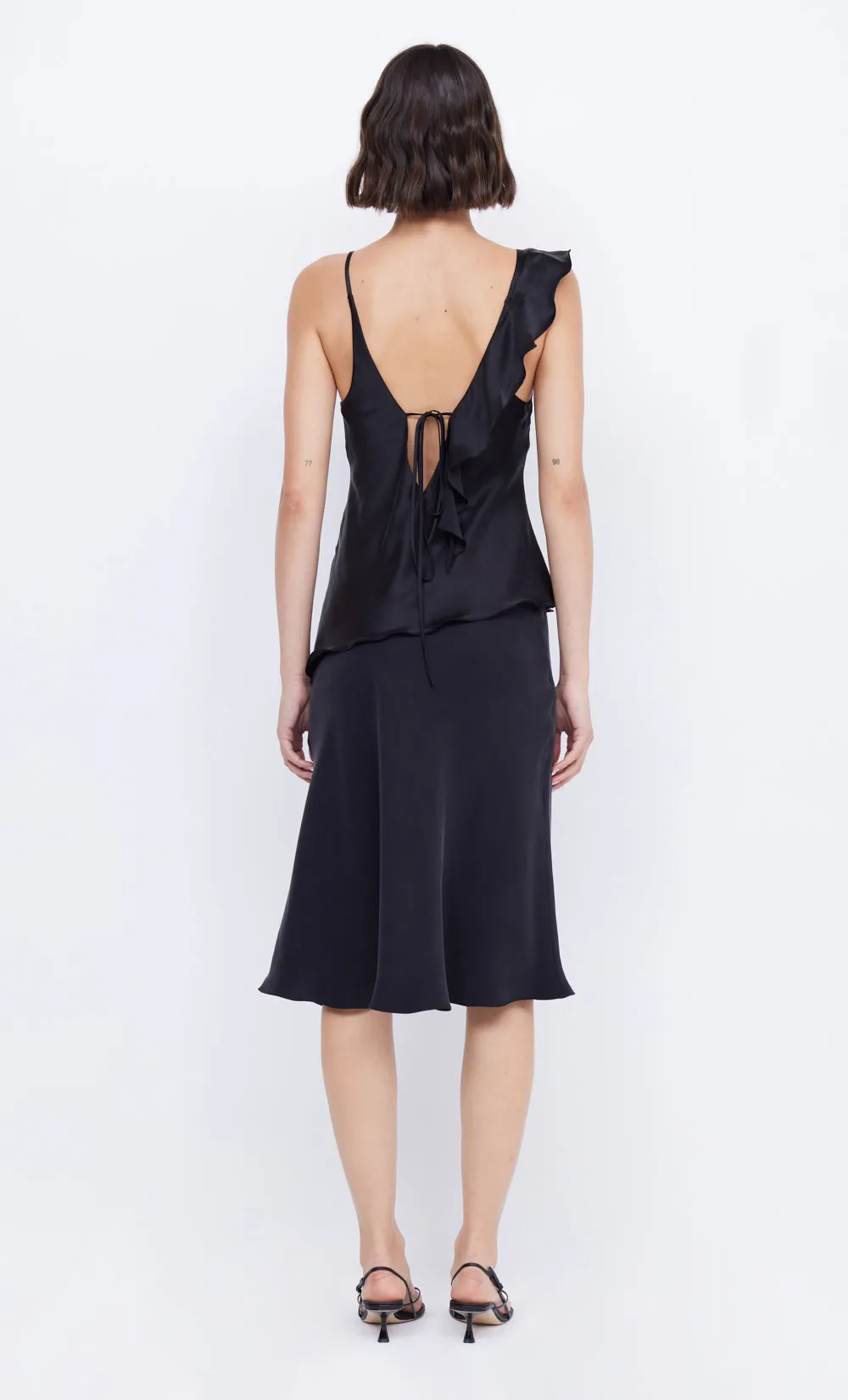 CHANTILLY FRILL CAMI - BLACK sold by bec + bridge product image thumbnail 3