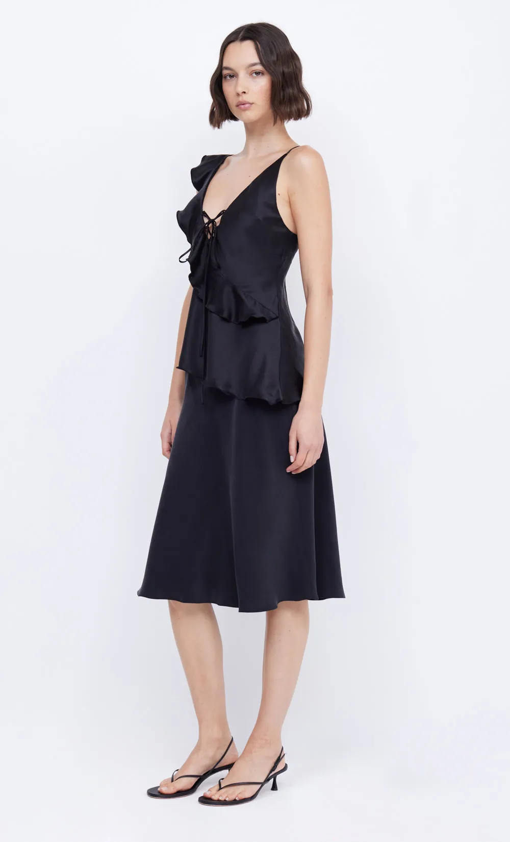 CHANTILLY FRILL CAMI - BLACK sold by bec + bridge product image thumbnail 4