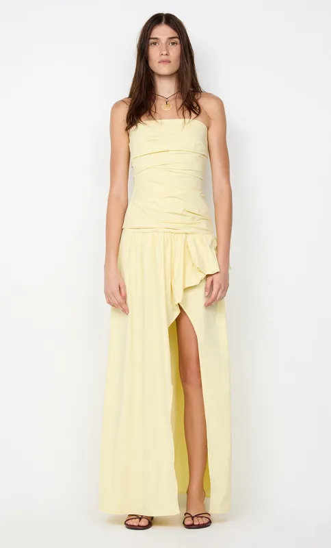 DANTE STRAPLESS MAXI DRESS - ICE YELLOW sold by bec + bridge