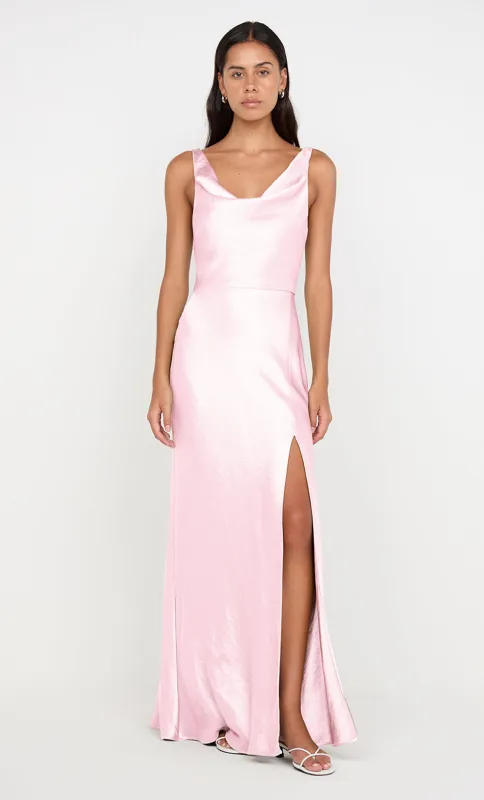 AUSTEN COWL NECK MAXI DRESS - POWDER PINK sold by bec + bridge