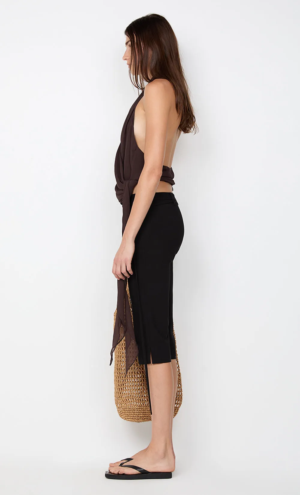 CELYSE HALTER TOP - DARK CHOCOLATE sold by bec + bridge product image thumbnail 3