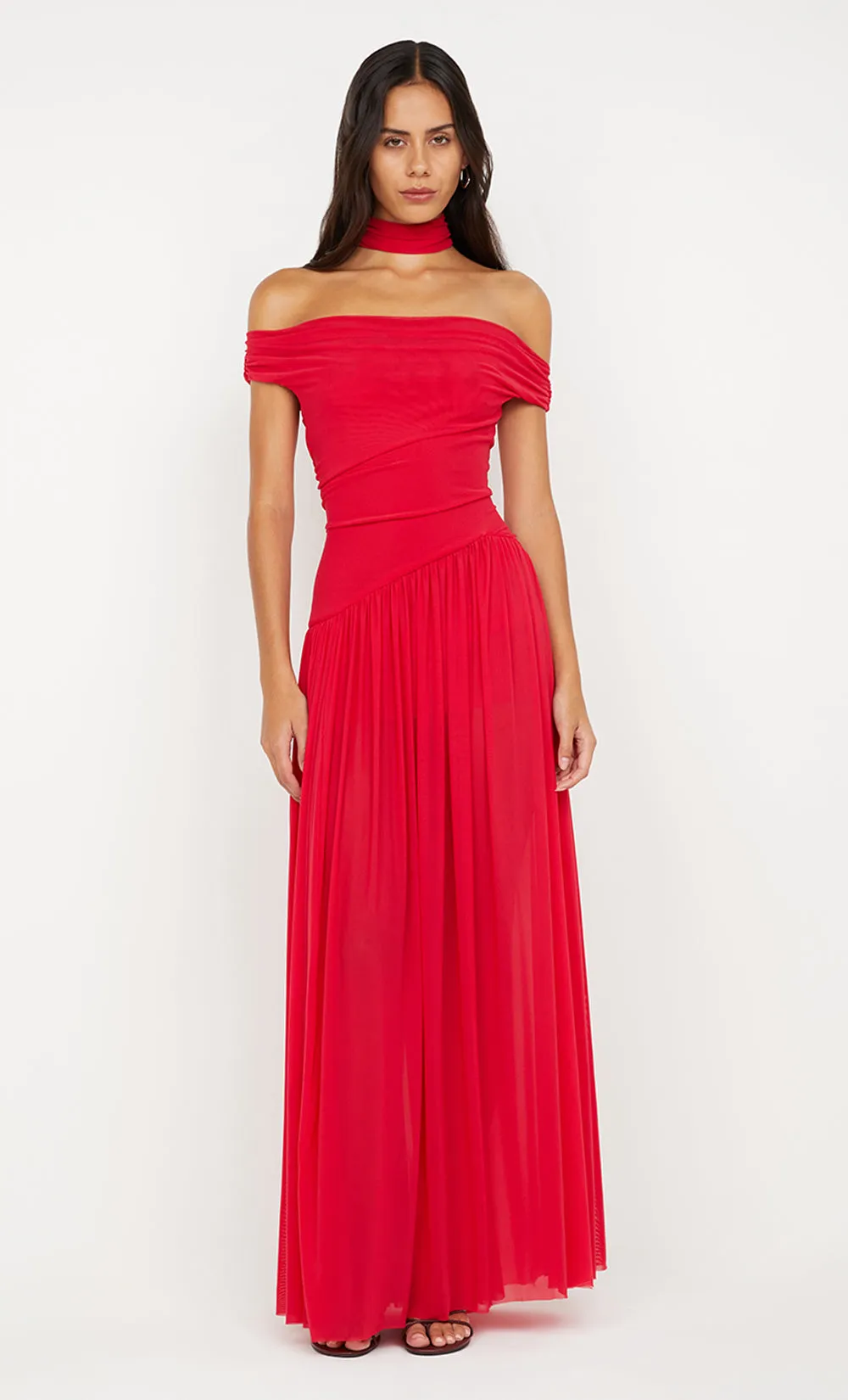 DEIJA OFFSHOULDER MAXI DRESS - STRAWBERRY sold by bec + bridge