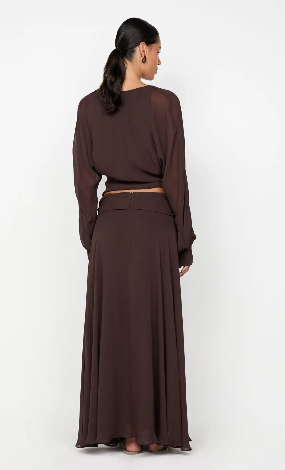 AURELIA WRAP TOP - DARK CHOCOLATE sold by bec + bridge product image thumbnail 4
