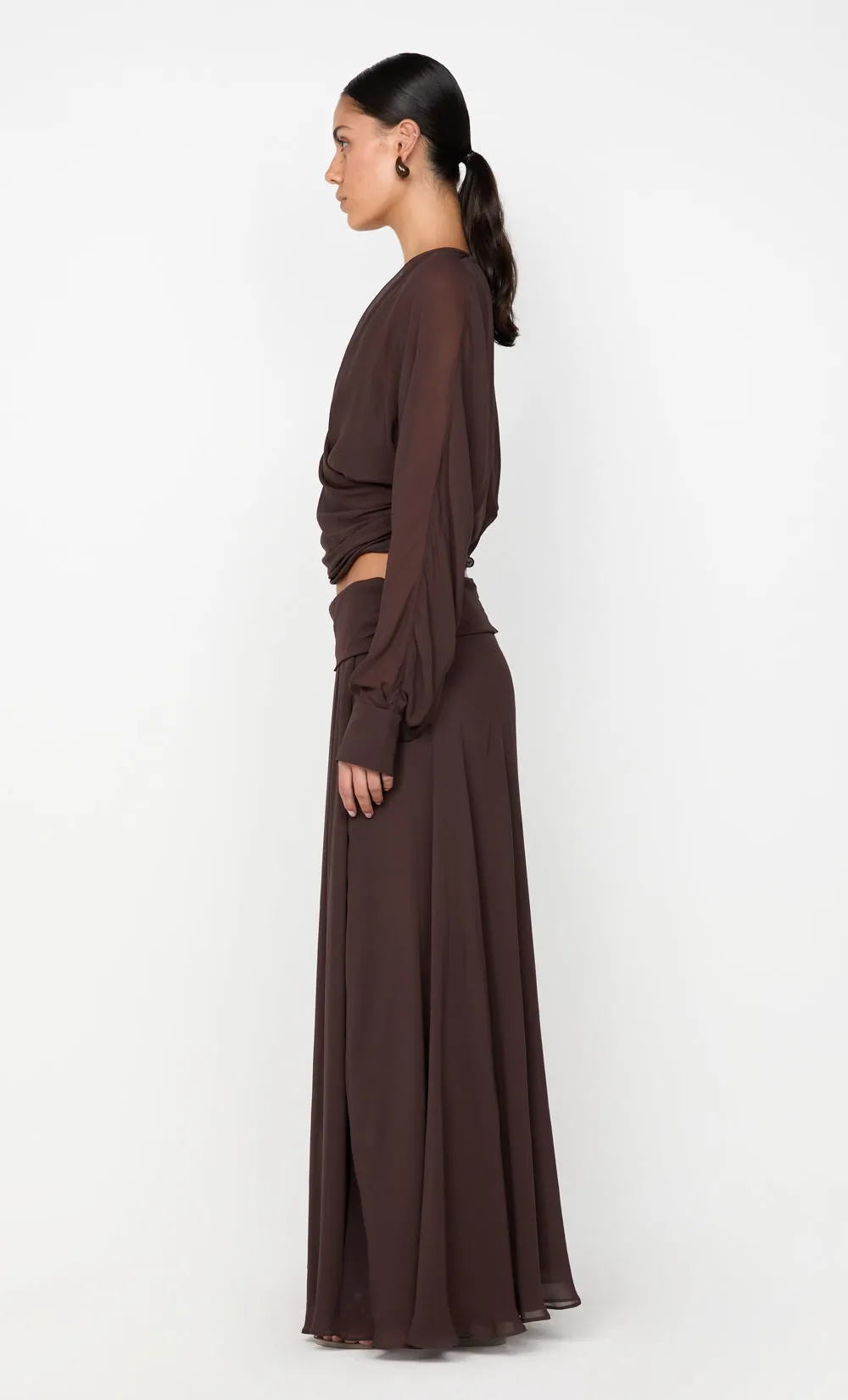 AURELIA MAXI SKIRT - DARK CHOCOLATE sold by bec + bridge product image thumbnail 3