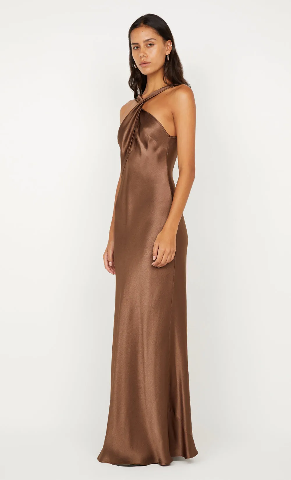 ELISIA TWIST MAXI DRESS - MILK CHOCOLATE sold by bec + bridge product image thumbnail 5
