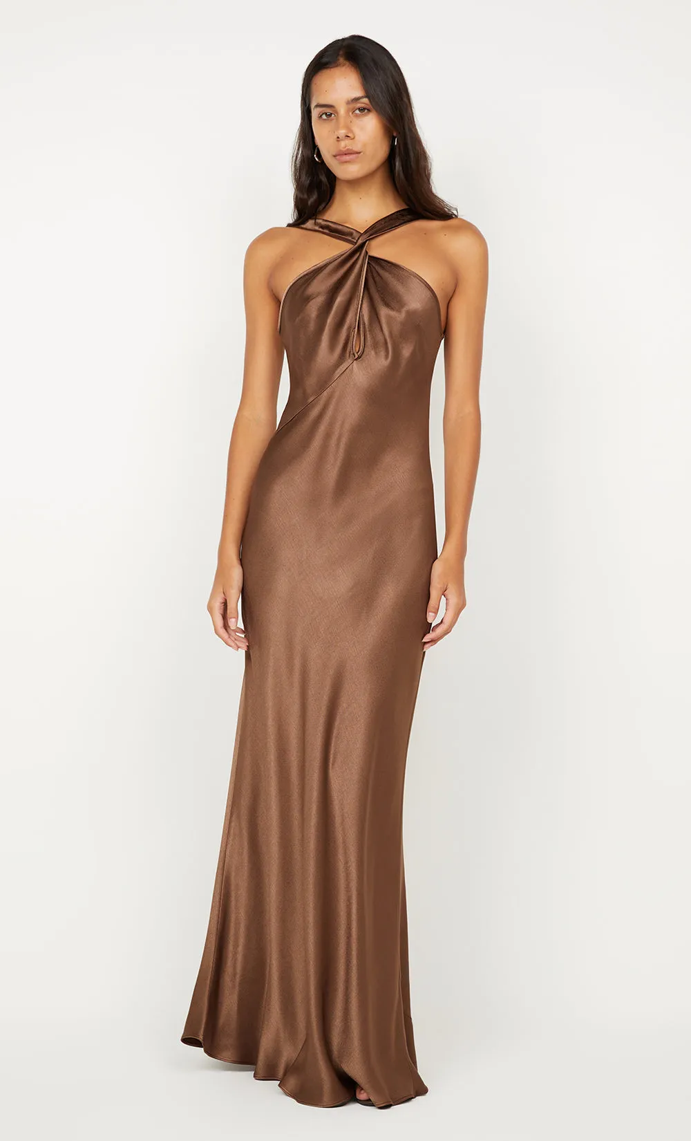 ELISIA TWIST MAXI DRESS - MILK CHOCOLATE sold by bec + bridge product image thumbnail 4