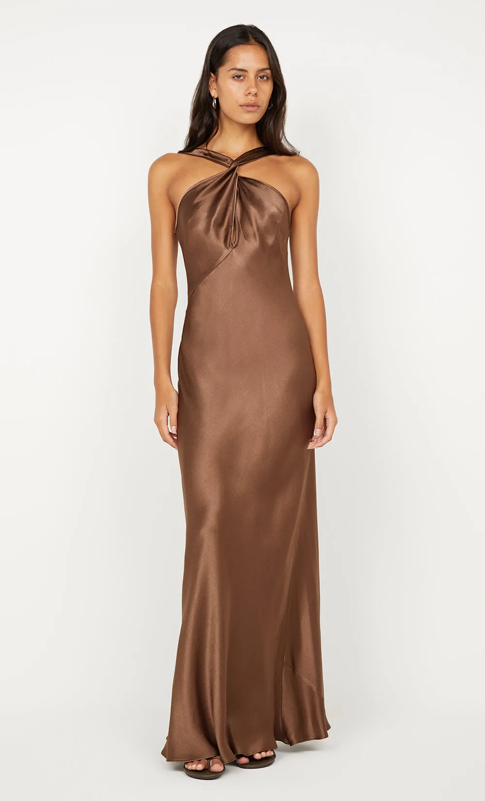 ELISIA TWIST MAXI DRESS - MILK CHOCOLATE sold by bec + bridge