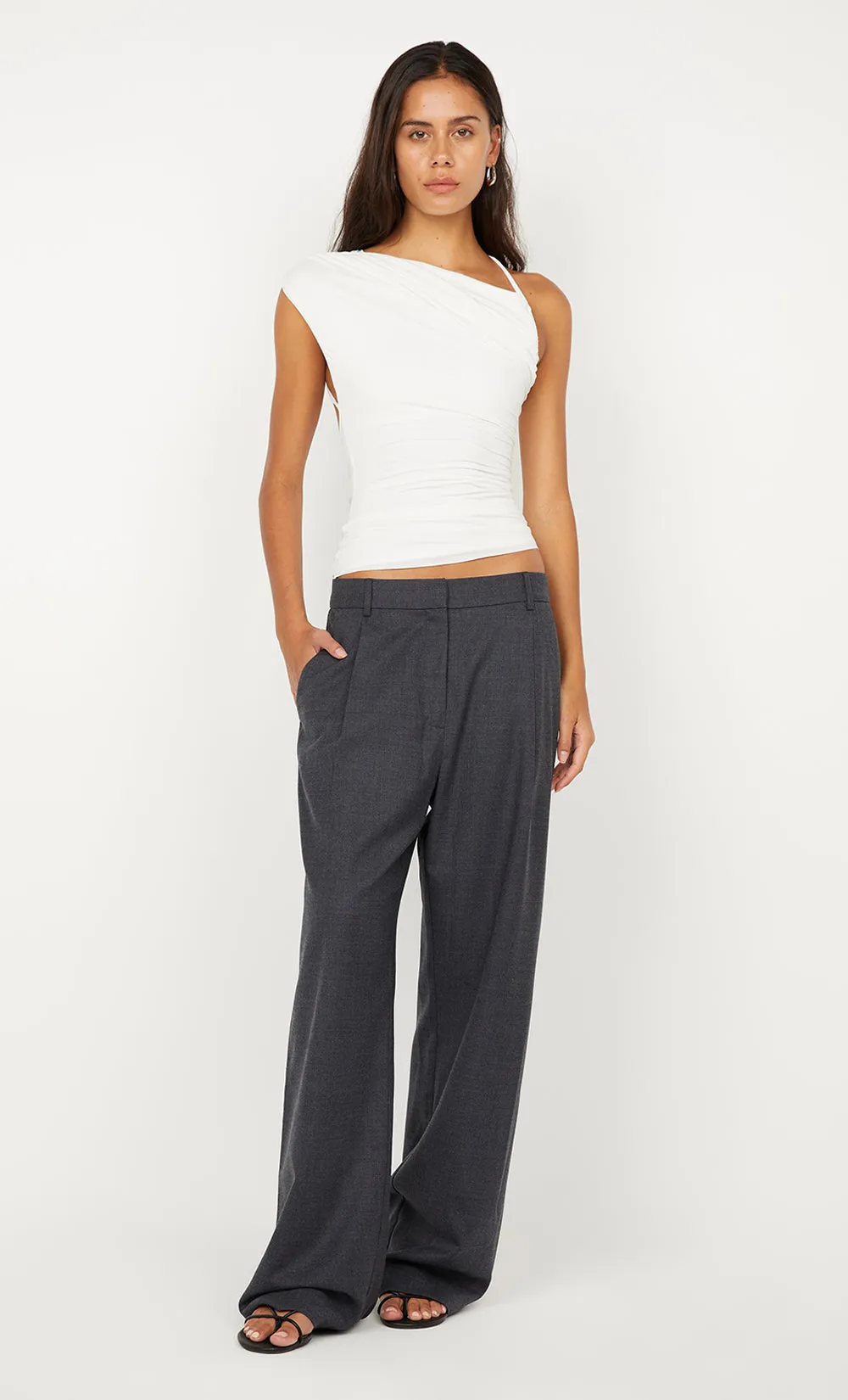 BREE ASYM TOP - WHITE sold by bec + bridge