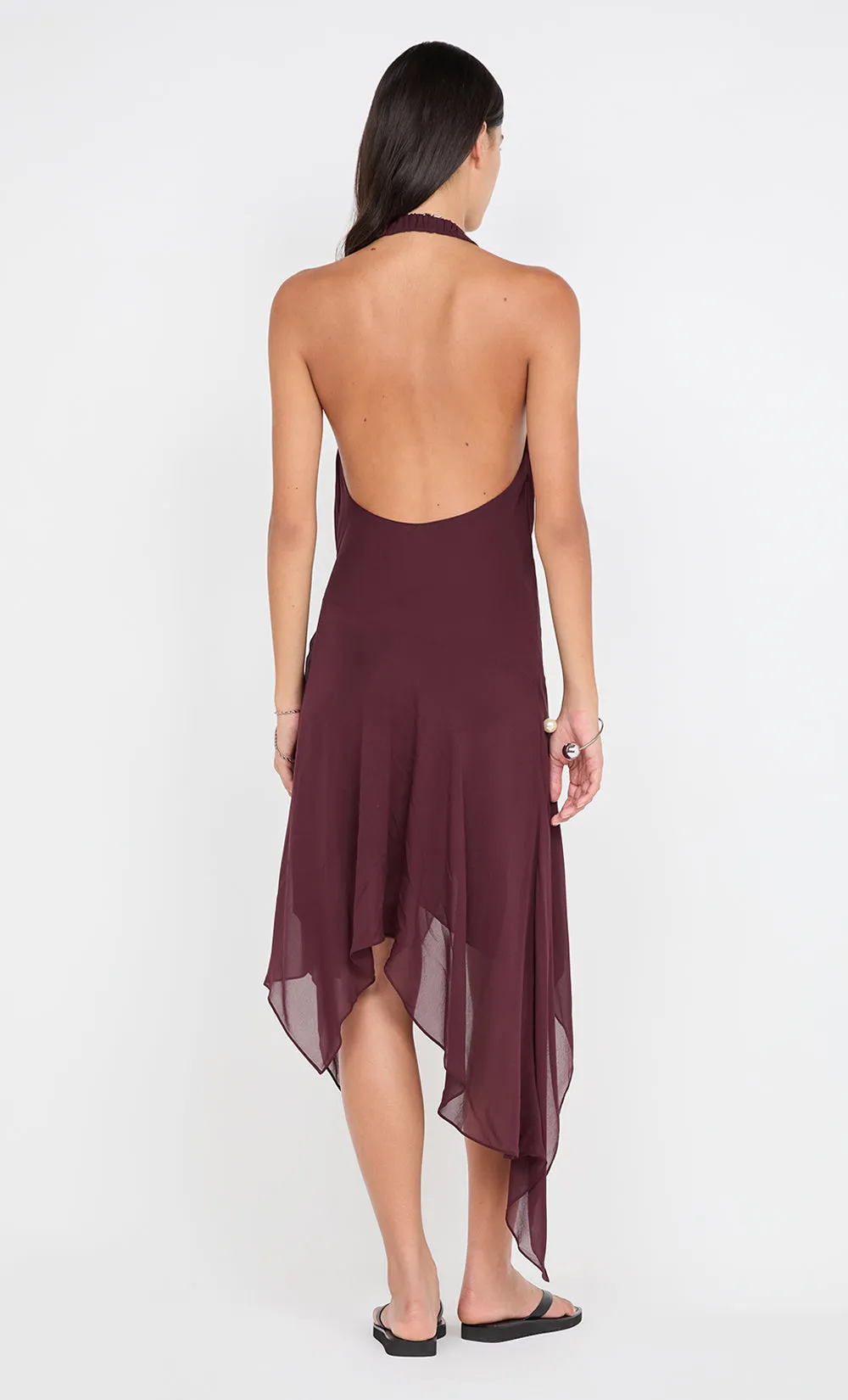 ROCHELLE WRAP MIDI DRESS - PLUM sold by bec + bridge product image thumbnail 2
