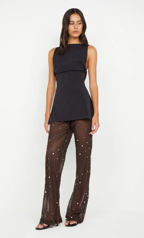 ARIELLE PANT - DARK CHOC SEQUIN made by bec + bridge