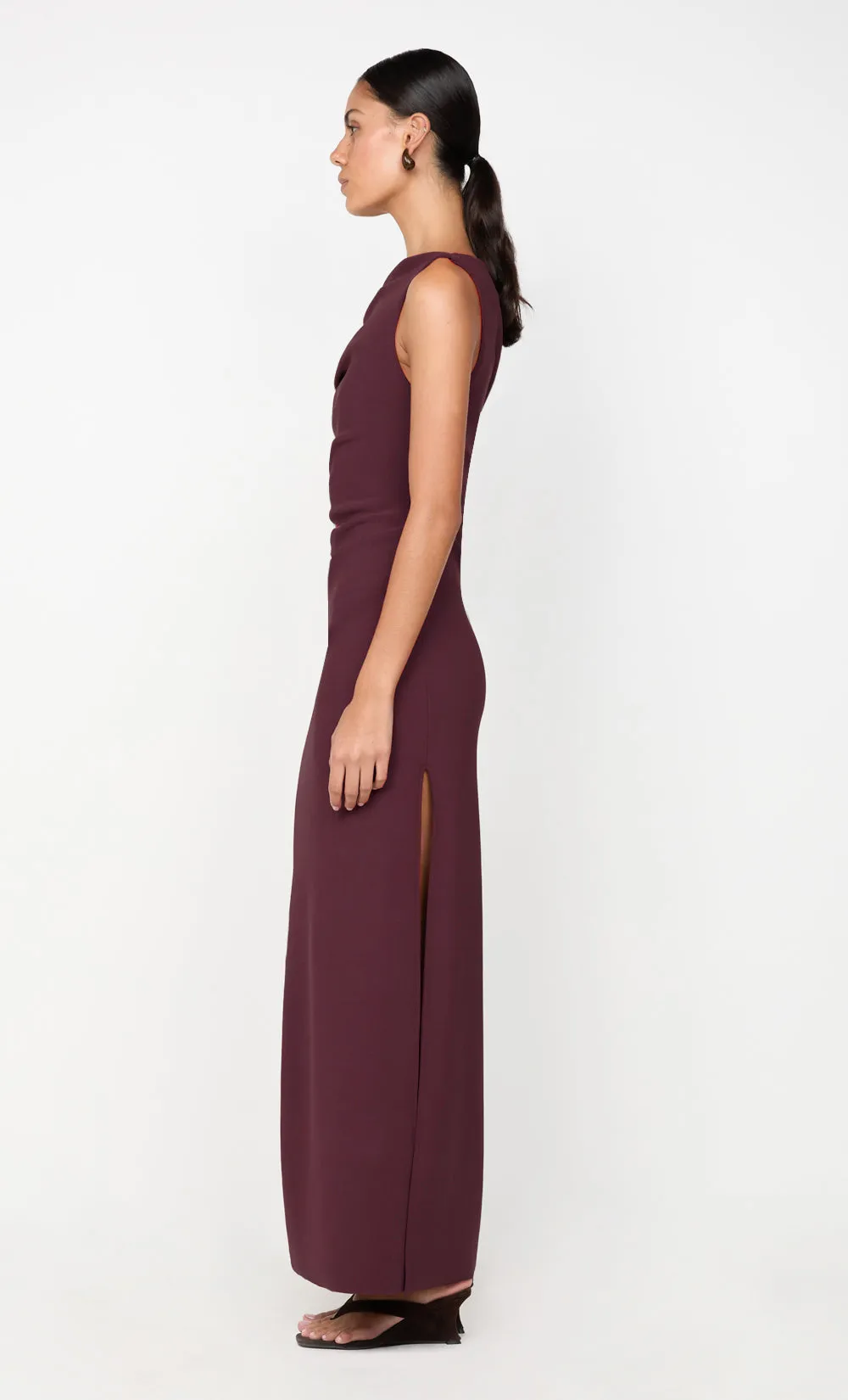 LEORA ASYM MAXI DRESS - PLUM sold by bec + bridge product image thumbnail 4
