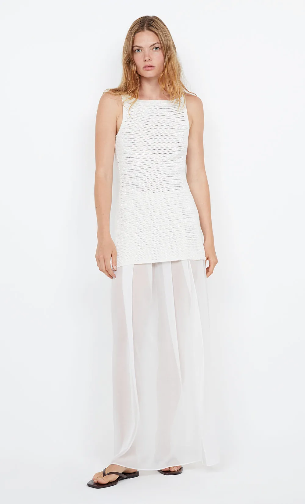 RAVYN BOAT NECK TOP - WHITE sold by bec + bridge