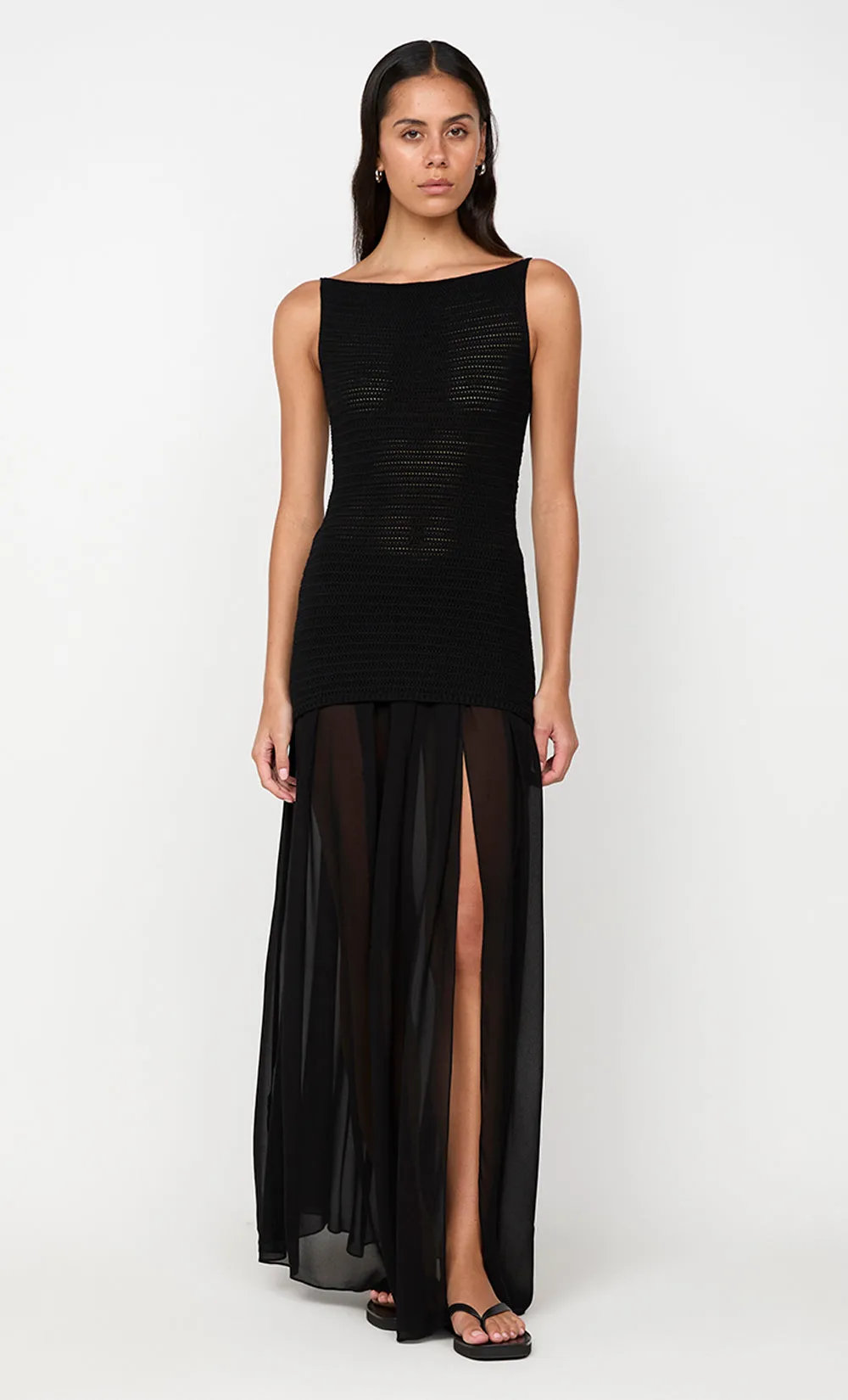 RAVYN BOAT NECK TOP - BLACK sold by bec + bridge