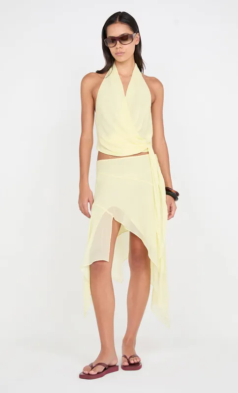 LOLITA ASYM SKIRT - ICE YELLOW sold by bec + bridge